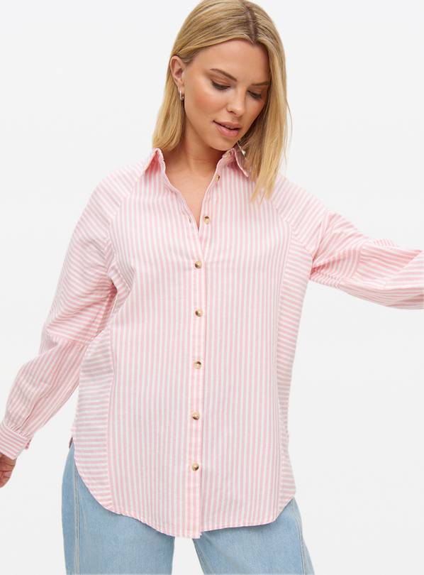 Pink Stripe Relaxed Oxford Shirt 8